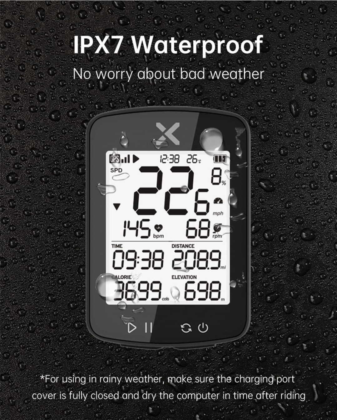 XOSS G Gen2 Smart GPS Cycling Computer Wireless, Bluetooth IPX7 NEW