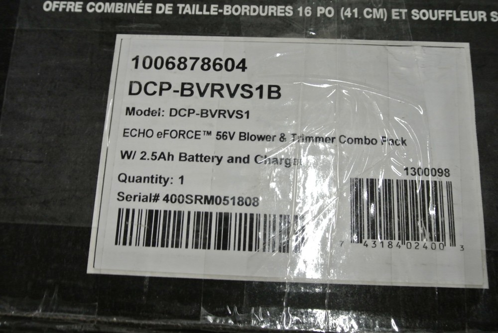 Echo DCP-BVRVS1 eForce Trimmer & Blower Combo Kit TOOLS ONLY