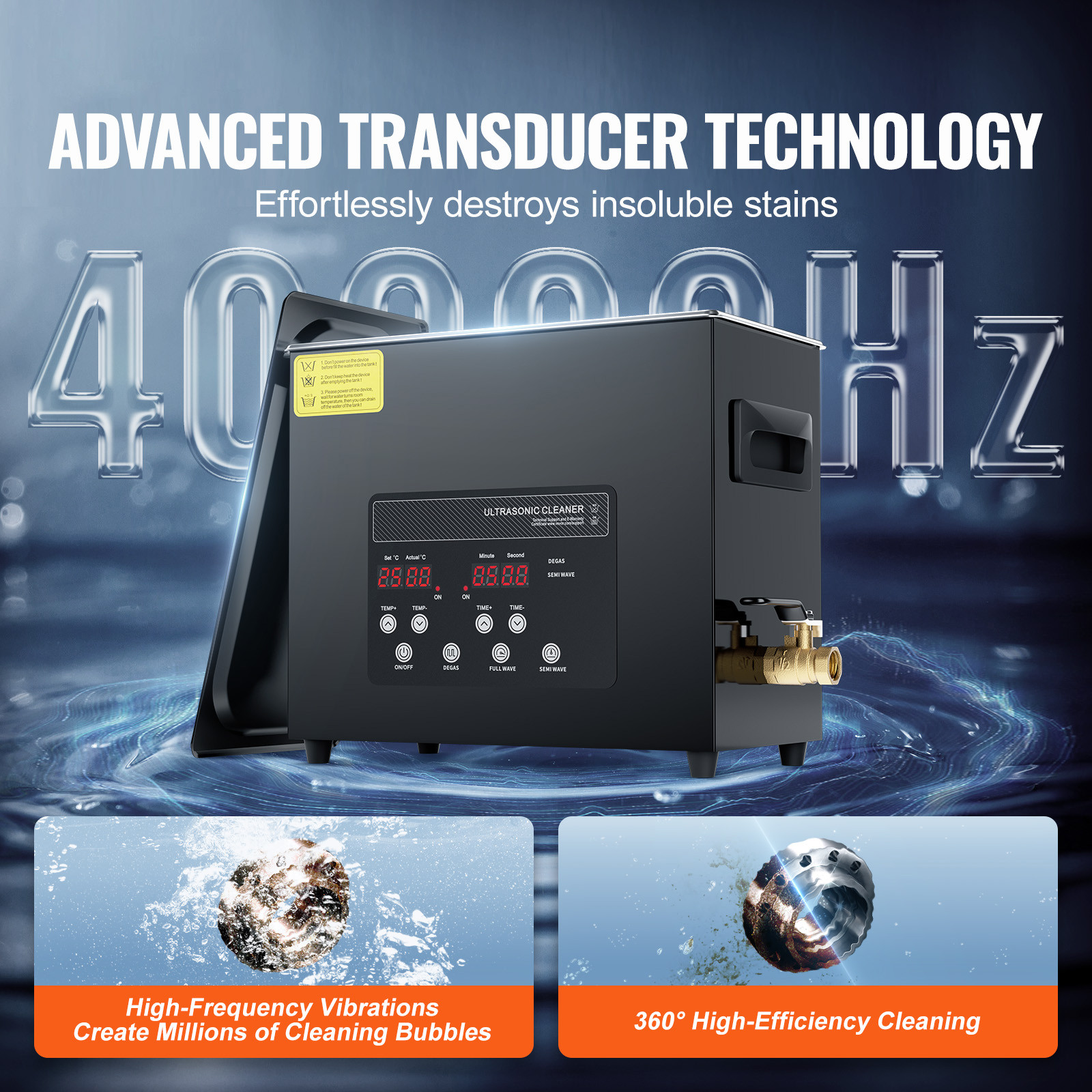 6L Ultrasonic Cleaner Cleaning Machine with Basket Heater and Timer 180W