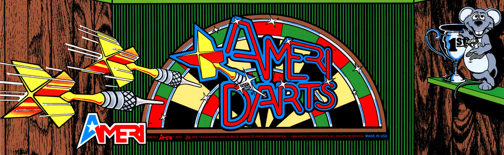Ameri Darts (Ameridarts) Arcade Marquee 26" x 8"