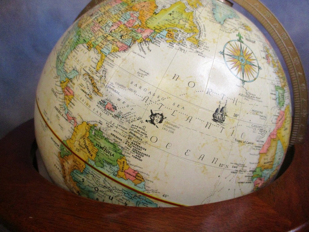 Replogle 12 Inch Diameter Table Globe World Classics Series Wooden Stand