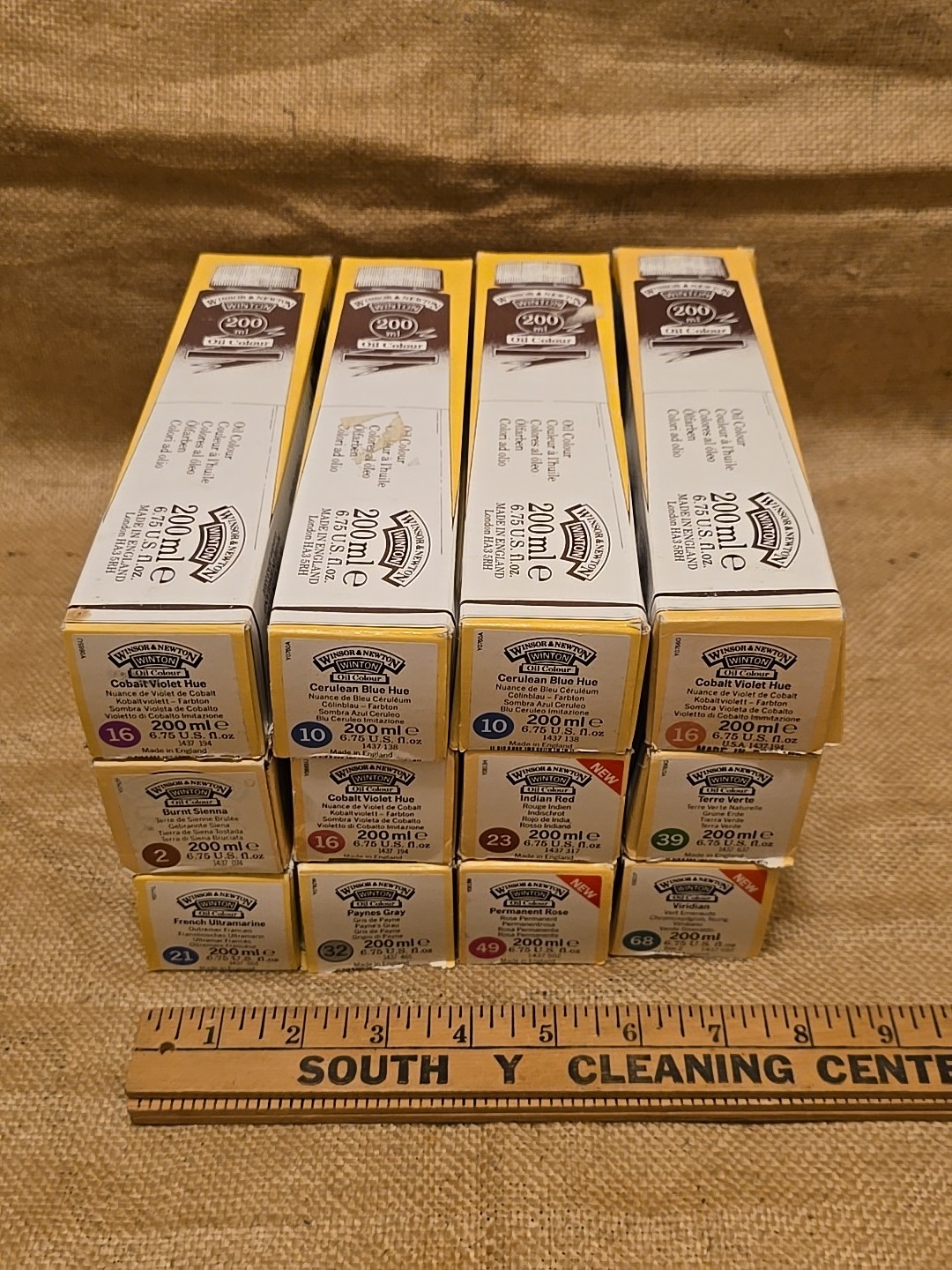 Winsor & Newton Oil Paints 12 Multi Colors 200ml 6.75 fl. oz Each