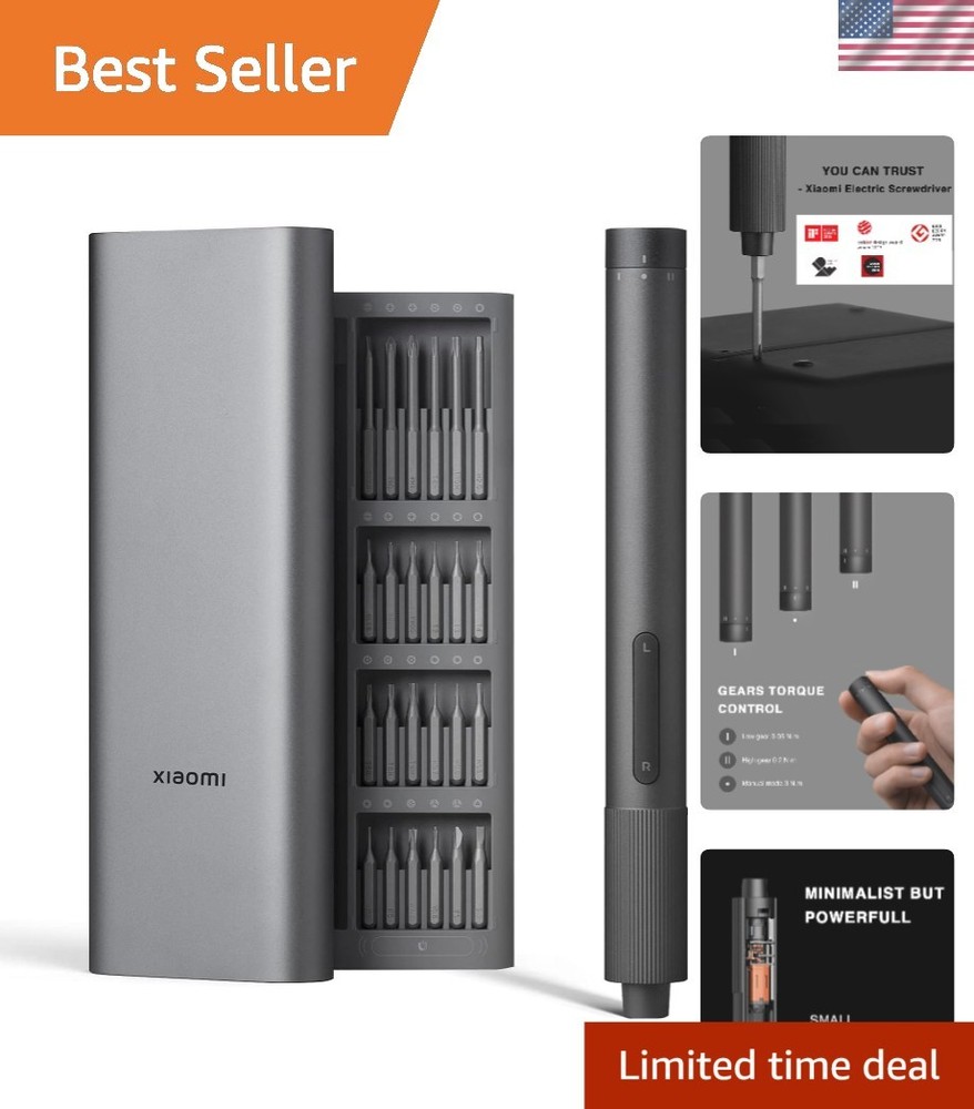 Electric Precision Screwdriver: Magnetic Motor & 24 S2 Bits for Quick Repairs