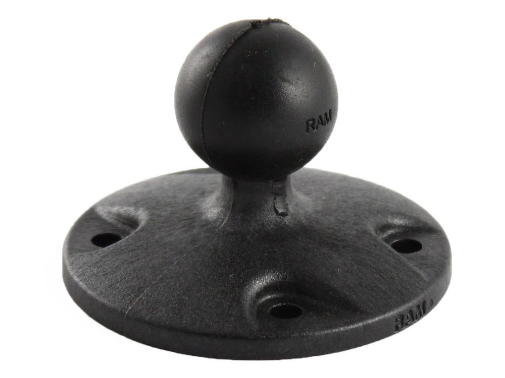 RAM Mount 2.5" Composite / Plastic Round Base with 1" Ball - RAP-B-202U