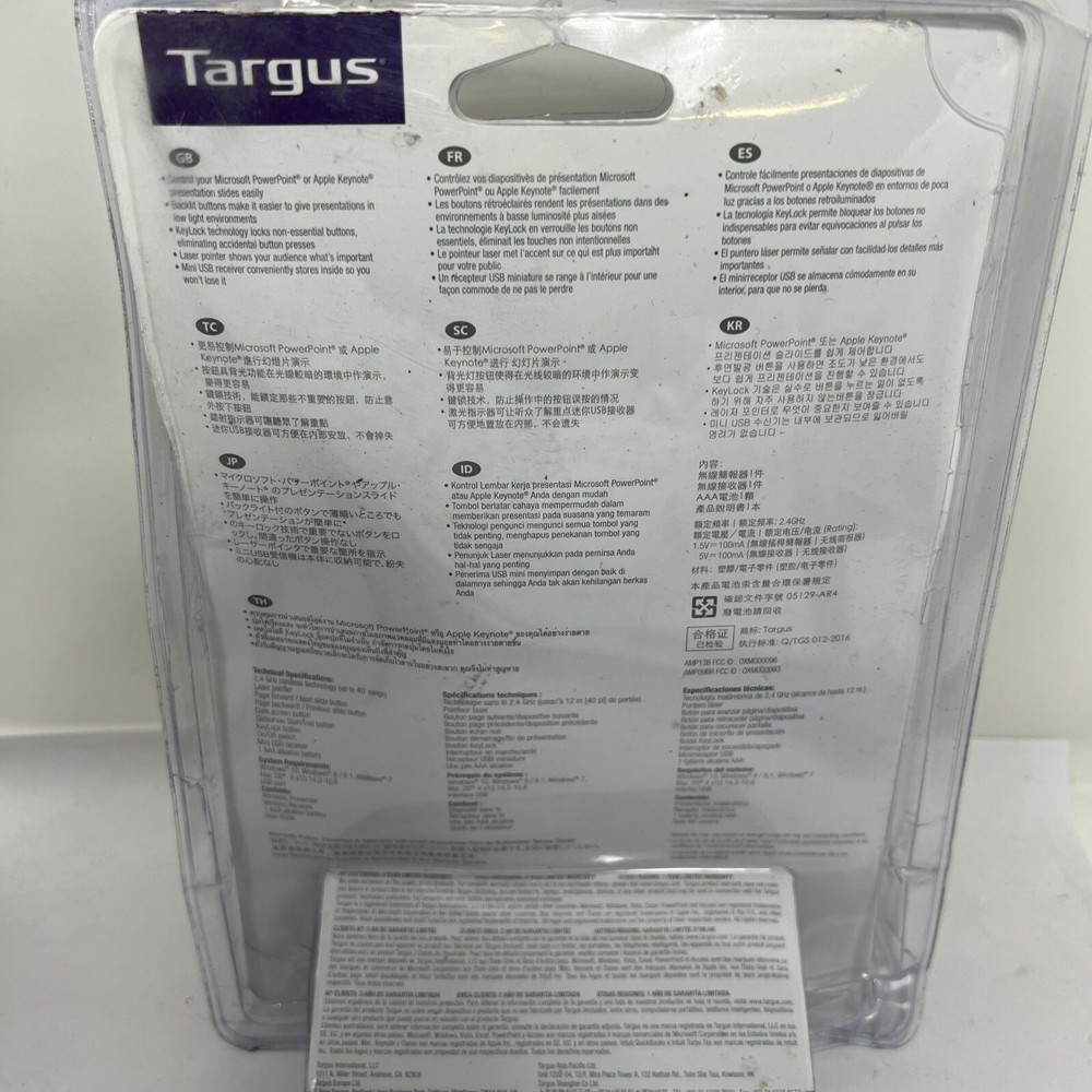 Targus Laser USB Power Point Presentation Remote / PC & Mac Compatible New