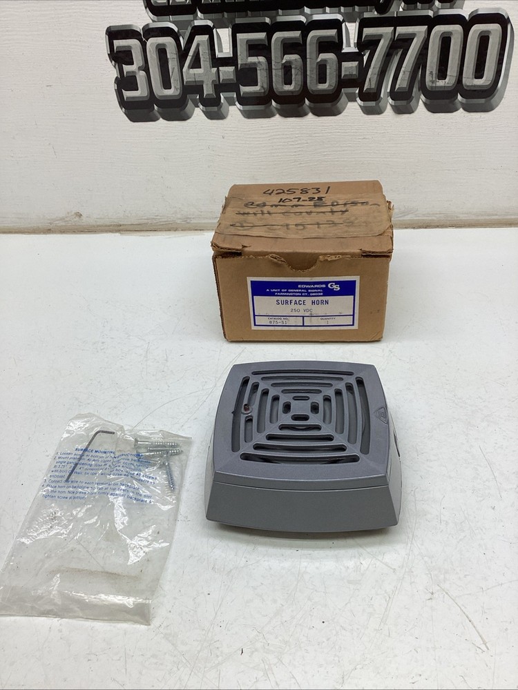 Edwards Surface Horn 250VDC 875-S1 NIB