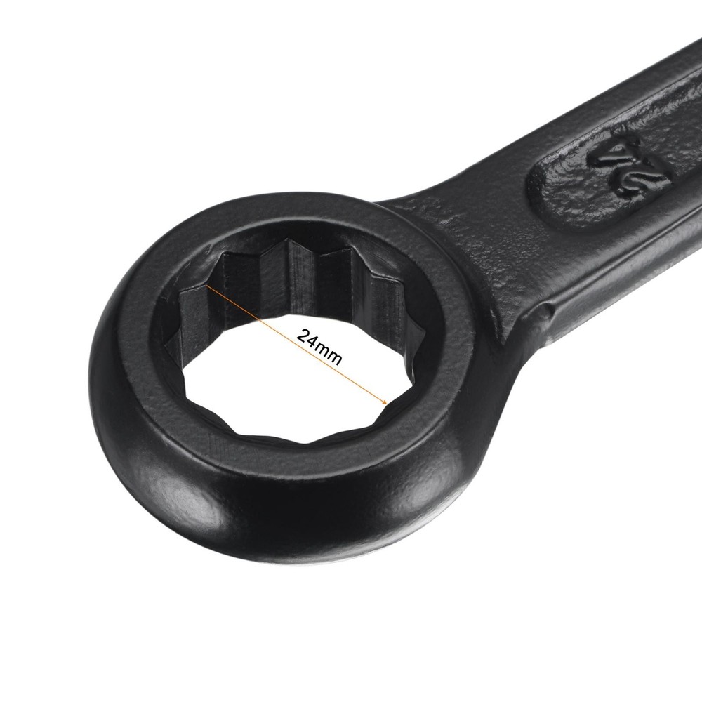 24mm Box End Ring Type Impact Spanner, High Tensile Steel Single Head Tool