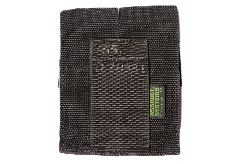 OLDGEN Assault Systems Double Pistol Mag Flat Pouch Black 80s 90s SOF SWAT