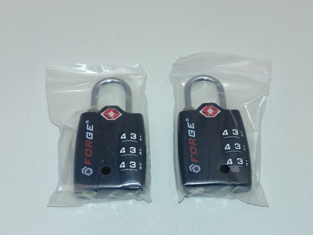 2x Resetable 3 Number Combination TSA Open Alert Indicator Luggage Locks Small