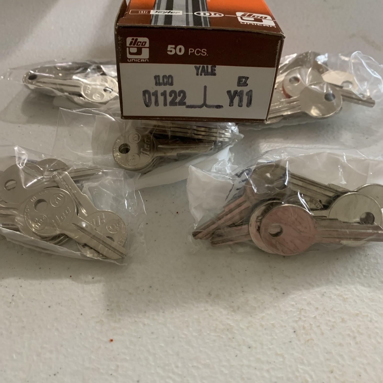 ILCO 01122 EZ Y11 for YALE KEY BLANKS, 50 Pack