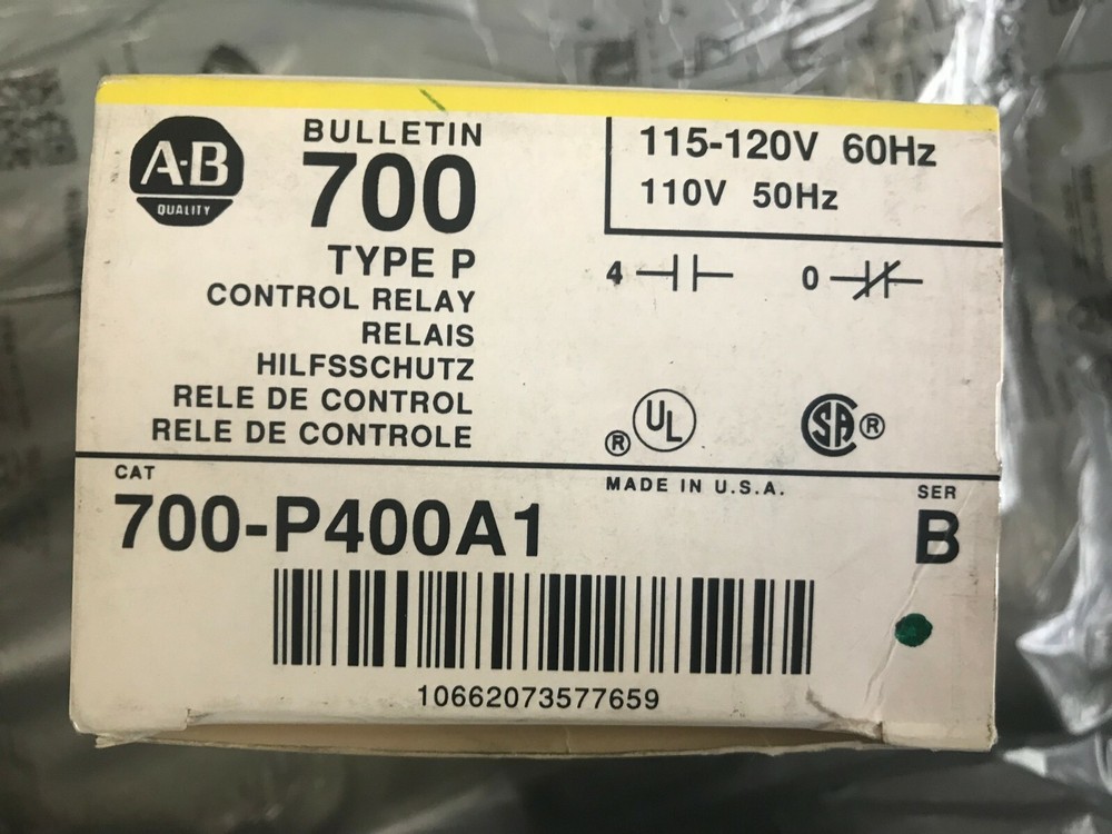 ALLEN BRADLEY 700-P400A1 BULLETIN 700