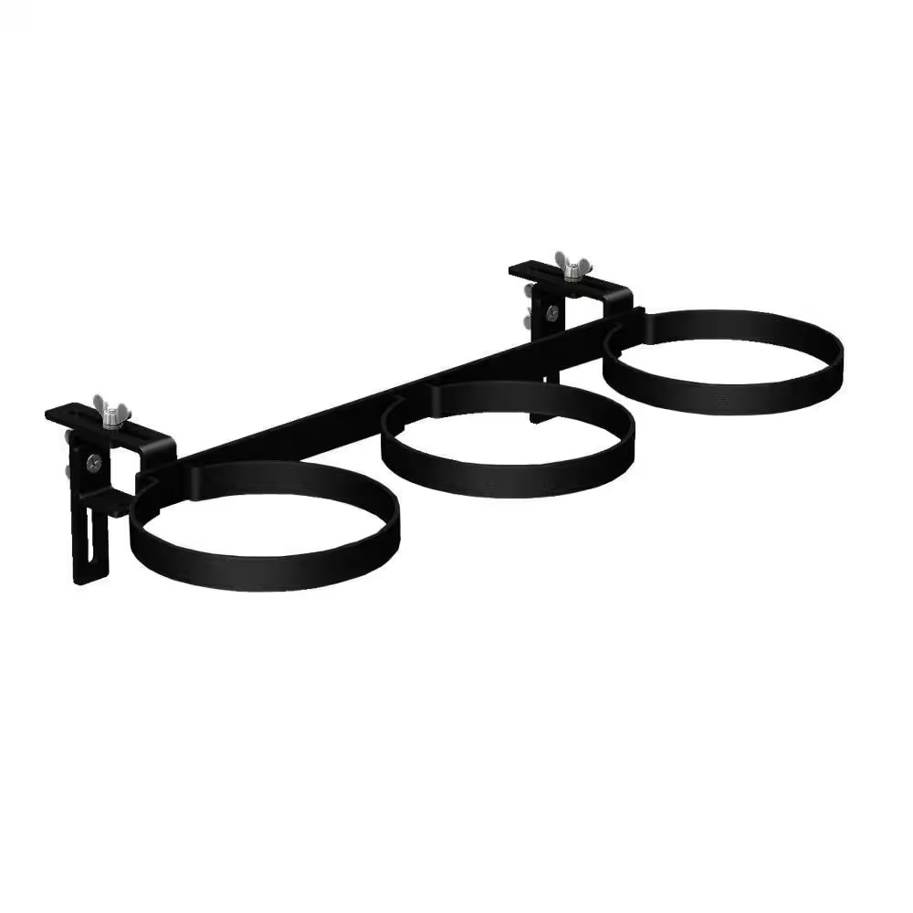 3-Ring Adjustable Railing Steel Pot Holder