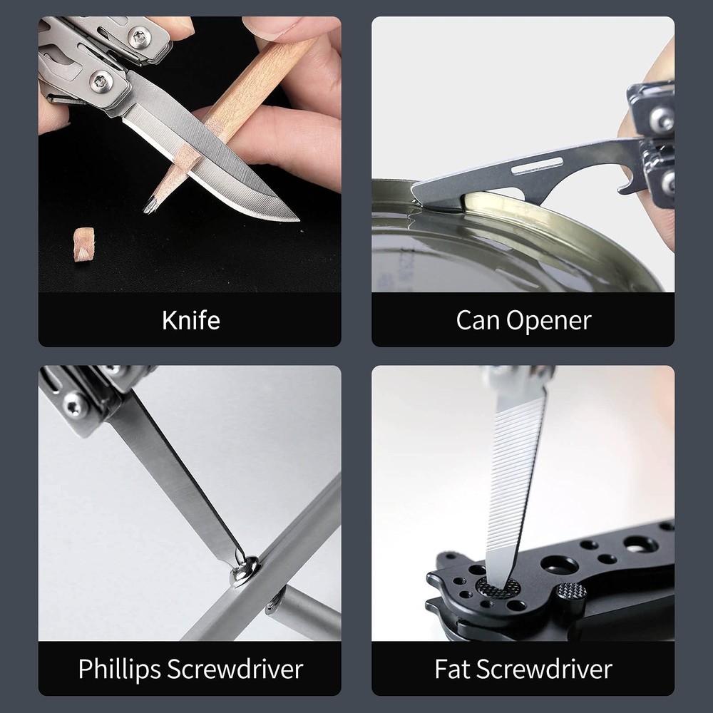 EDC Keychain Multitool, 10 in 1 Mini Pocket Knife Multi Tool with Needlenose ...