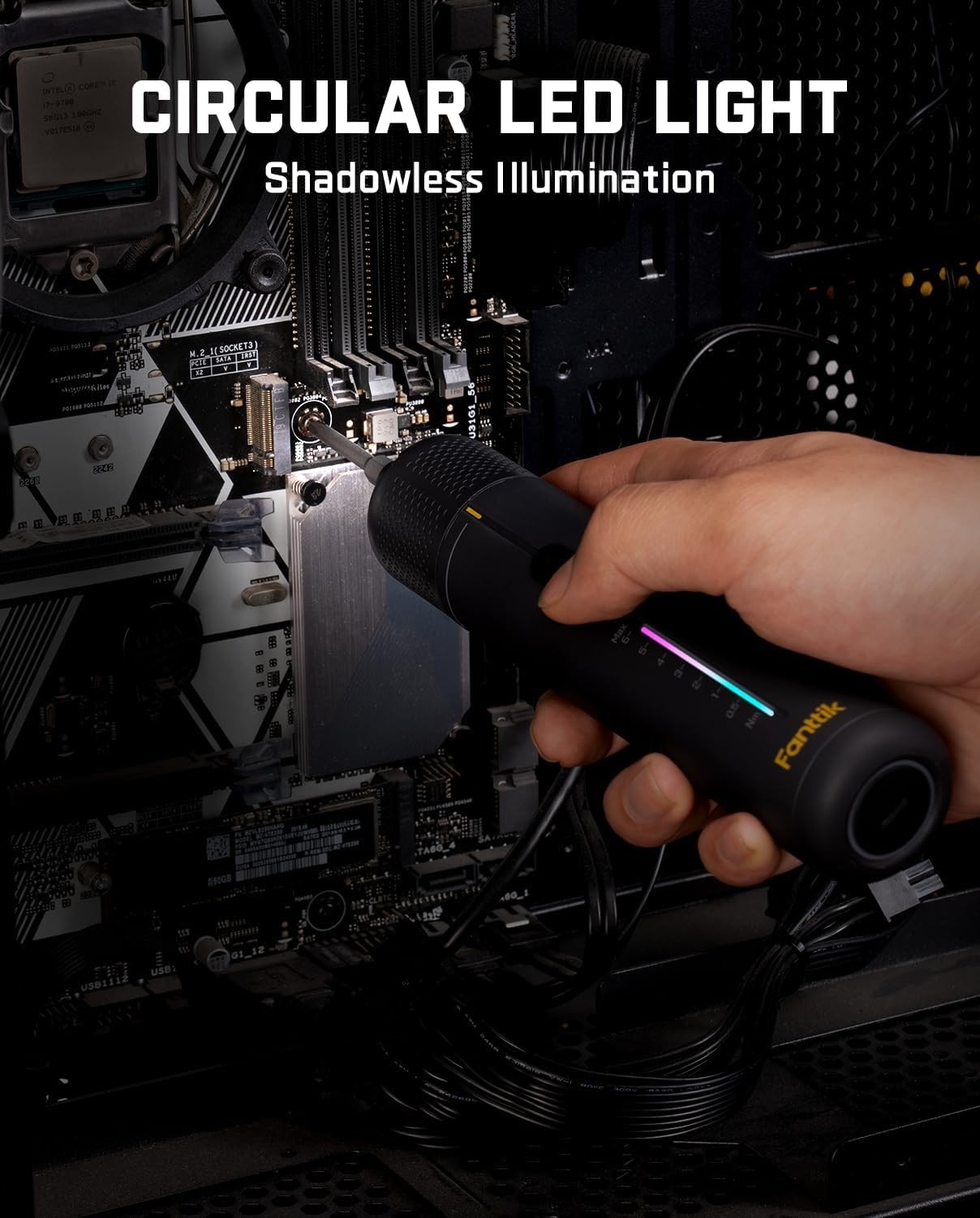 Fanttik S2 Pro Electric Screwdriver, Cordless Screwdriver Set, 7 Torque Settings