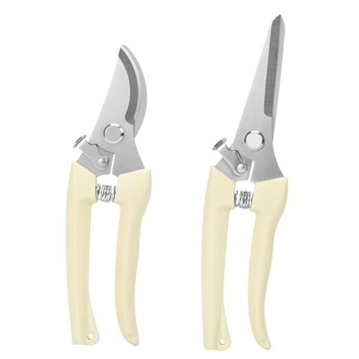 2Pcs Professional Pruning Shears (Include 1 Bypass Pruning Shears and 1