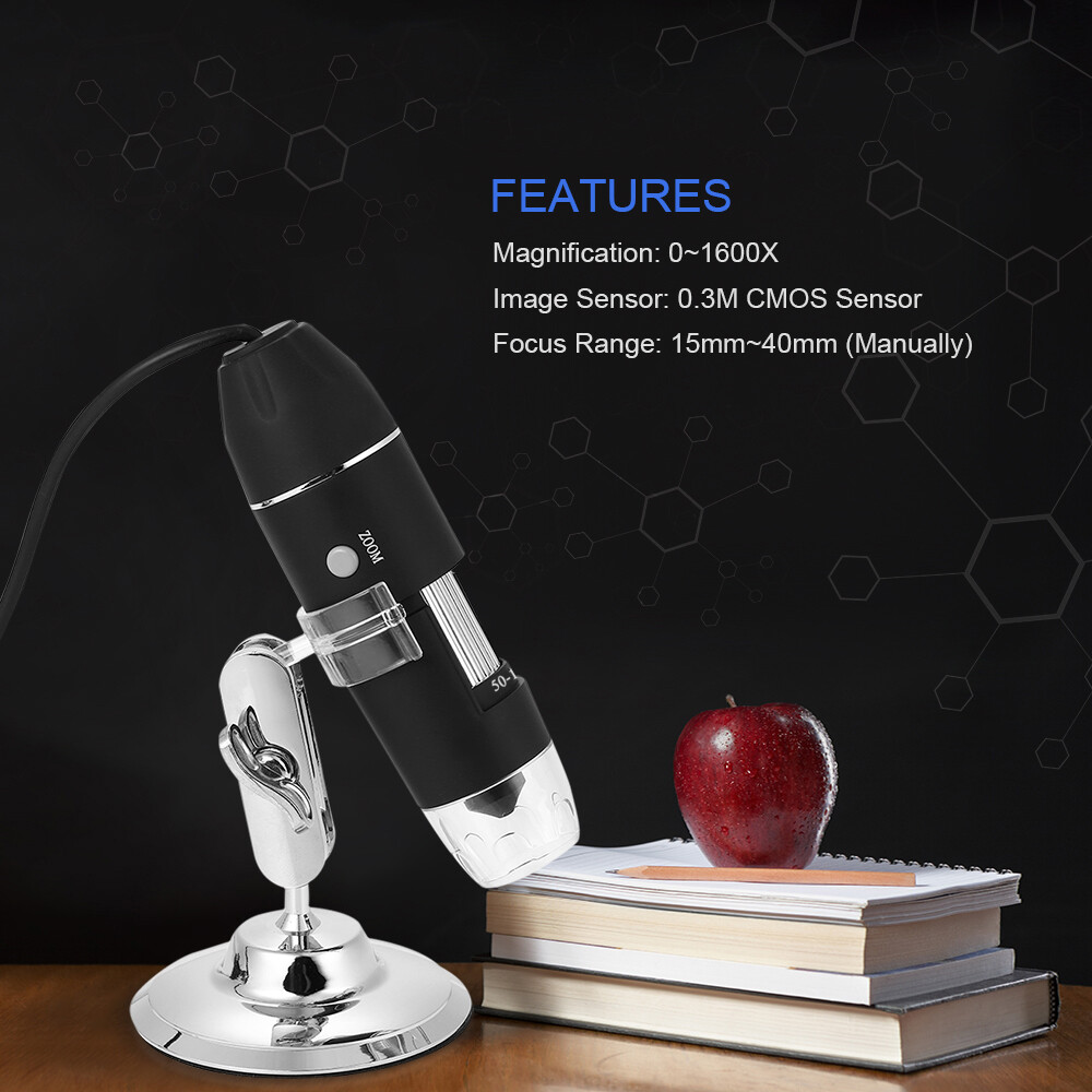 KKmoon 1600X Magnification USB Digital Microscope with OTG Function Y3R0