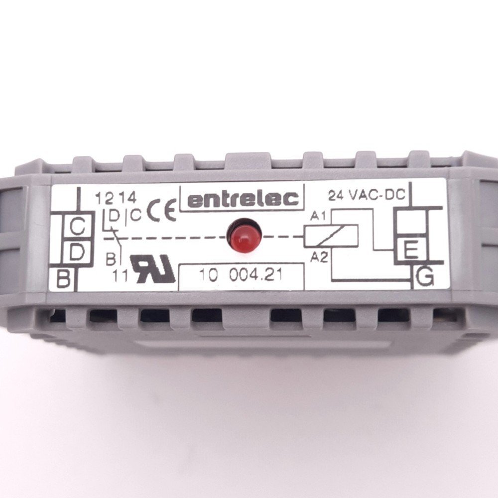 Entrelec 1000421 Relay Interface Module, SPDT, 24VAC/DC, 10A