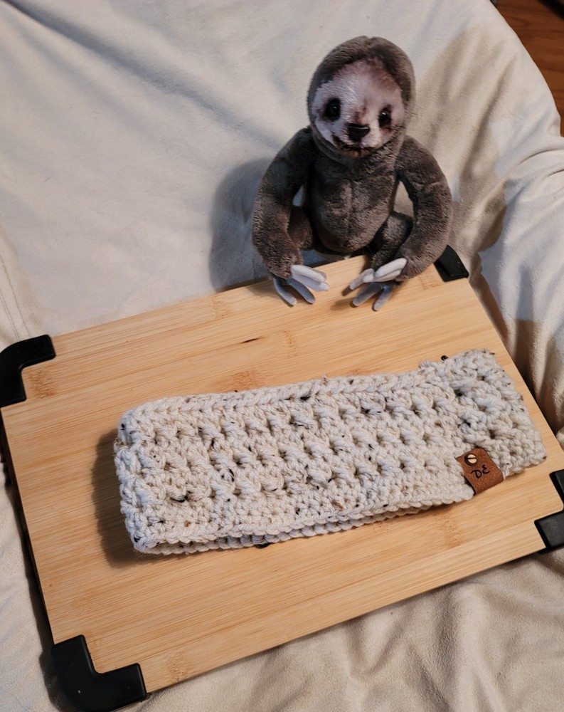 Pearl Fleck X Stitch Crochet Ear Warmer