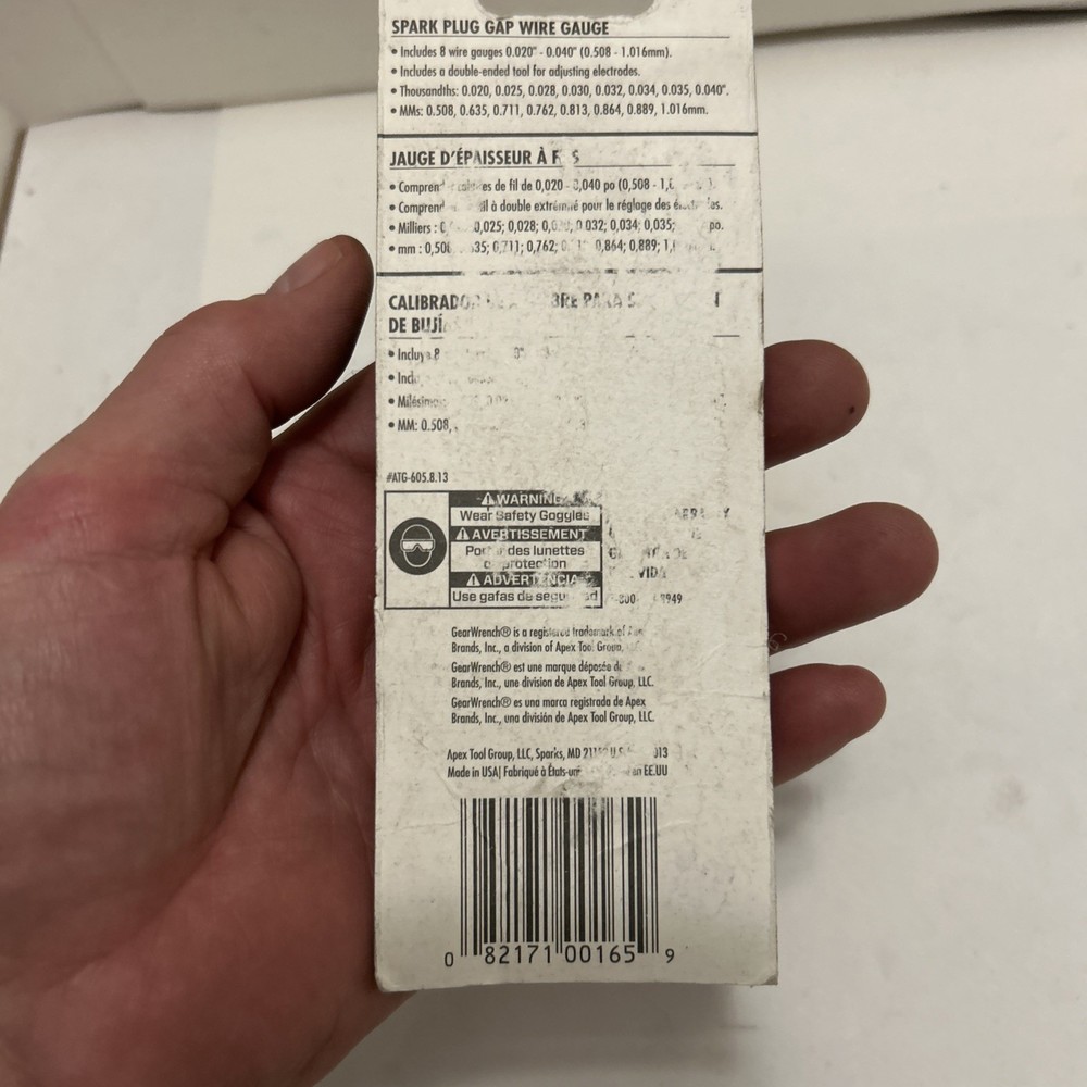 GEARWRENCH • 165 Spark Plug Gap Wire Gauge
