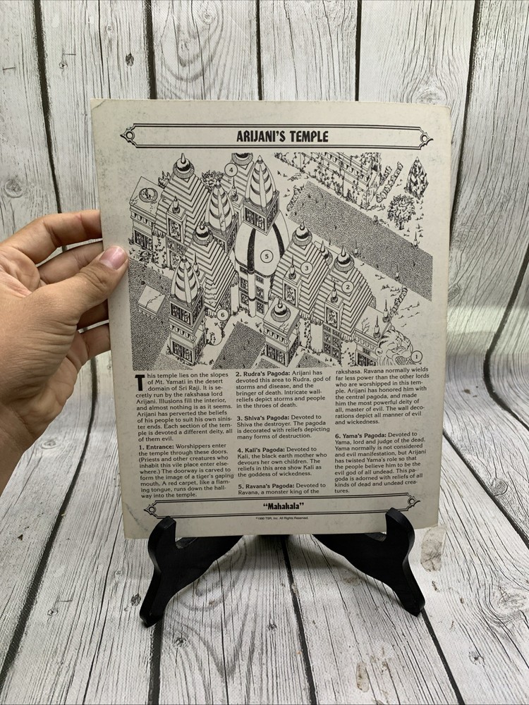 D&D Arigani’s Temple Map/Guide 1990 TSR