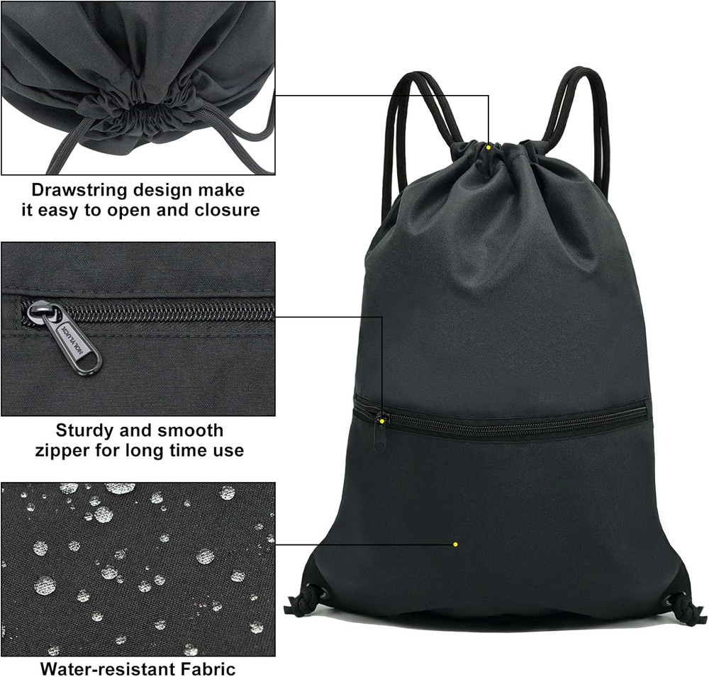 Drawstring Backpack Bag - Sport Gym Sackpack