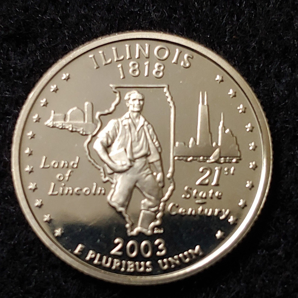 2003-S Illinois State Clad S Proof Quarter uncirculated