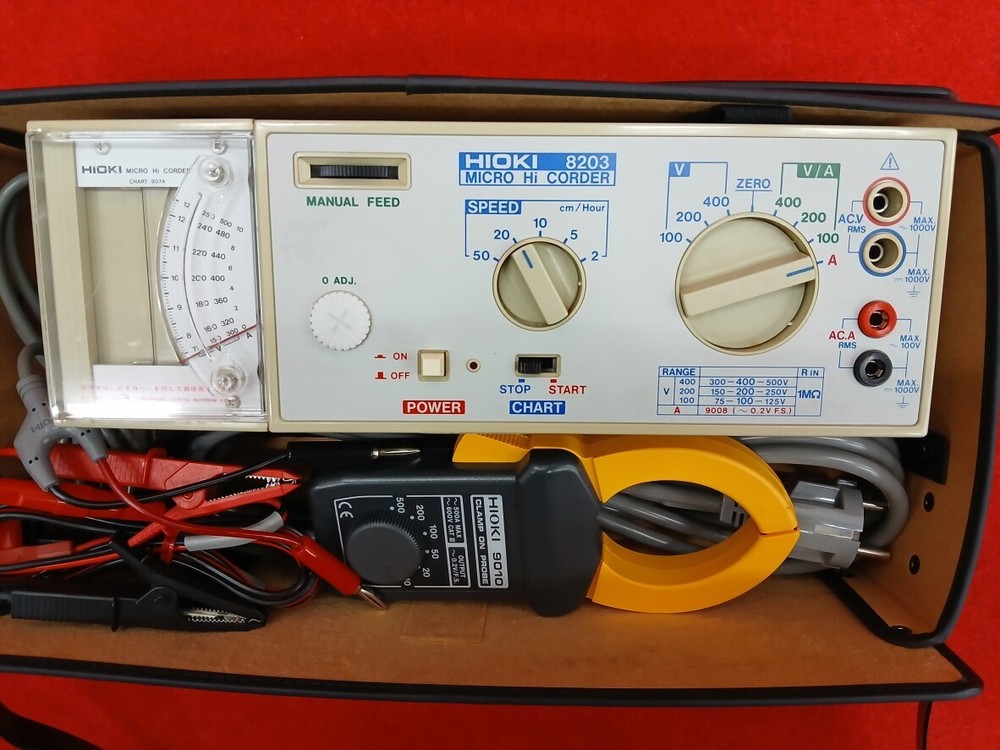 HIOKI 8203 Micro Hi Corder W/ PROBE VOLTAGE CURRENT DATA ACQUISITION