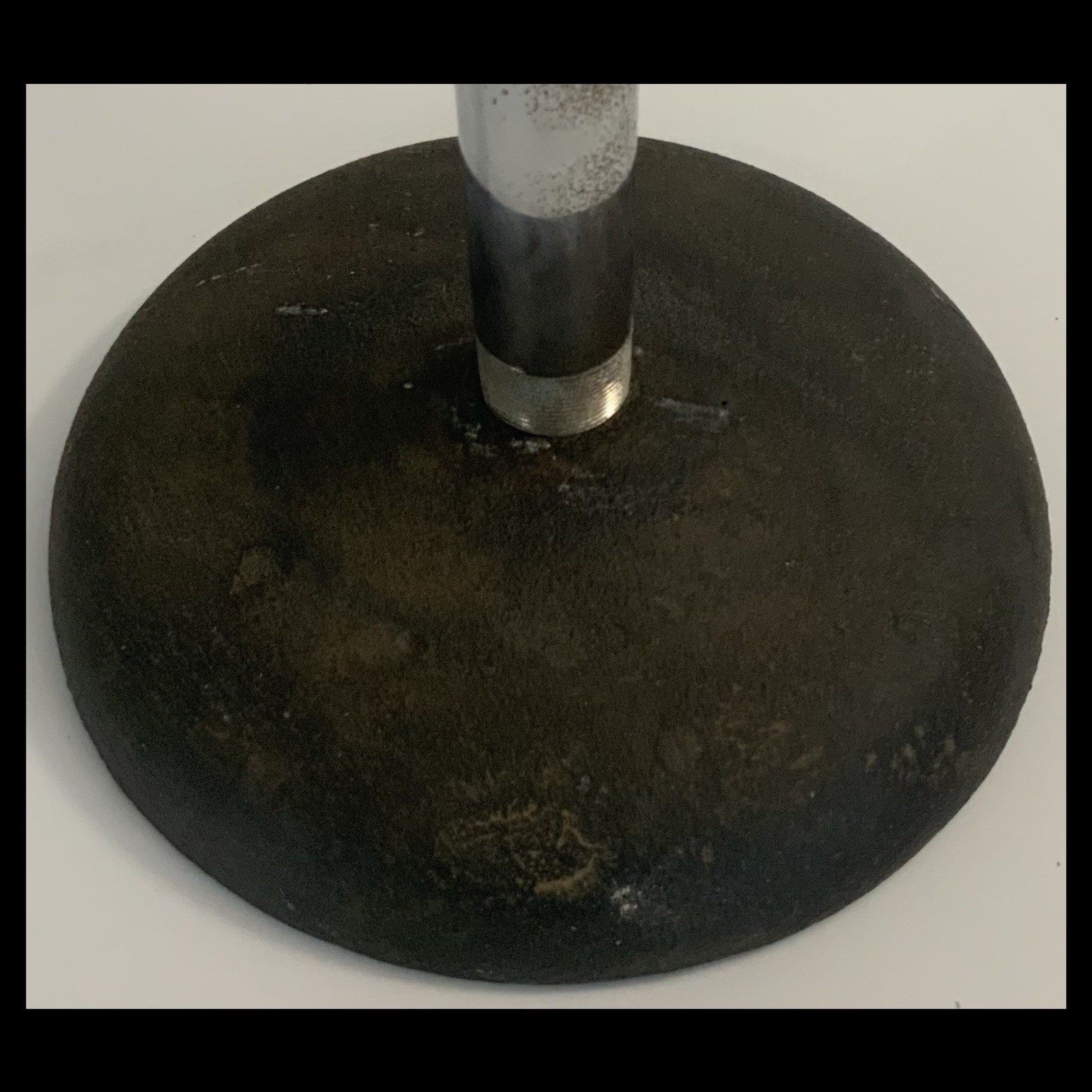 Vtg MCM Atlas Sound Adjustable Desk/Tabletop Microphone Stand-Cast Iron Base🅱️