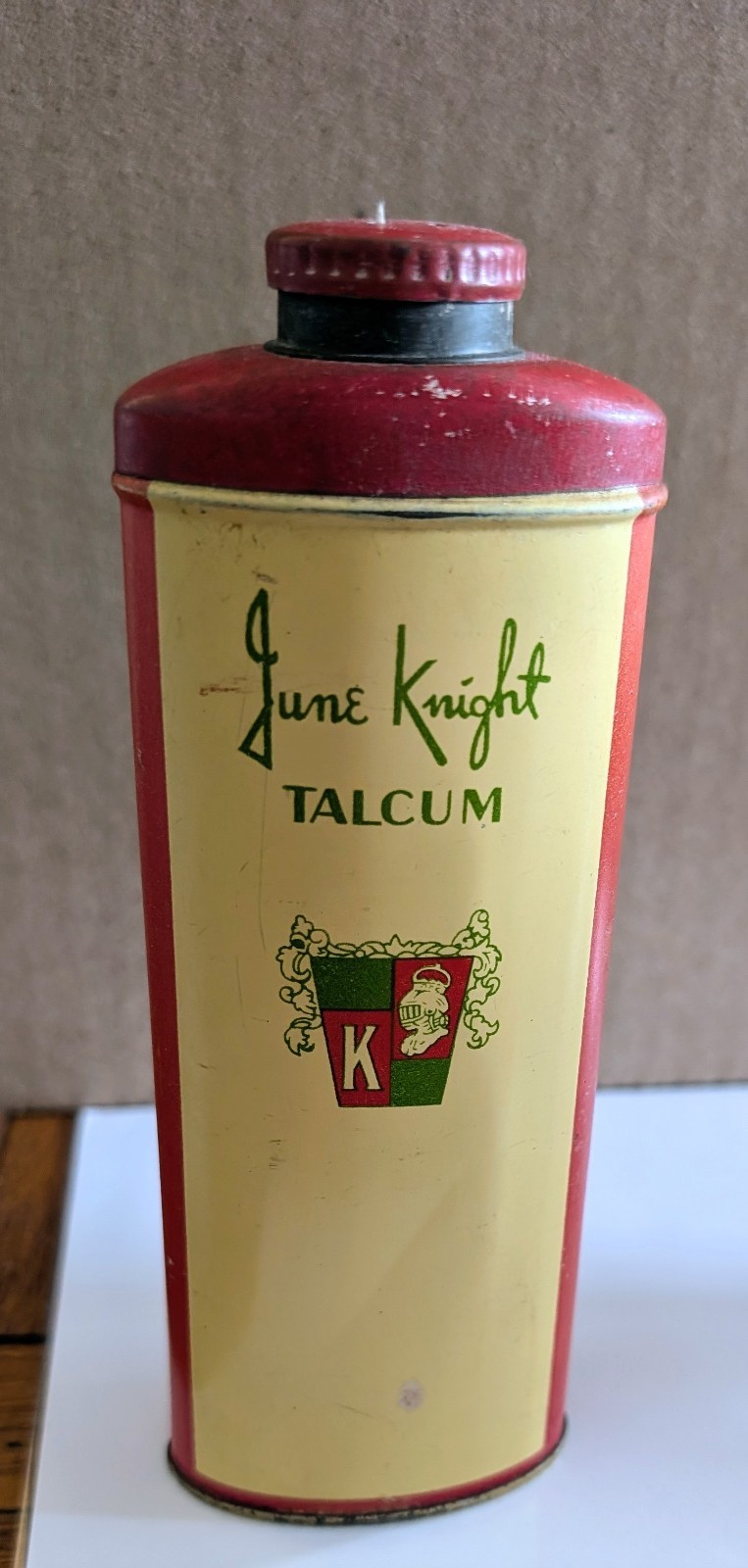 Vintage June Knight Deodorant Shaker Top Powder tin