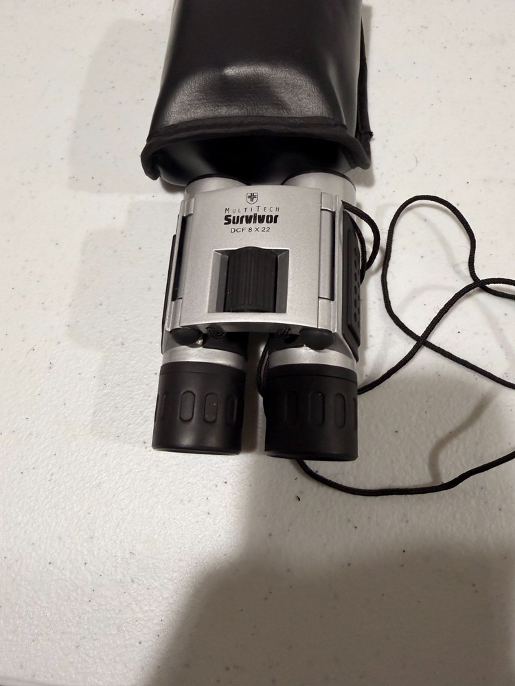 Multi Tech Survivor DCF 8X22 Binoculars With Carrying Case Lanyard 3D