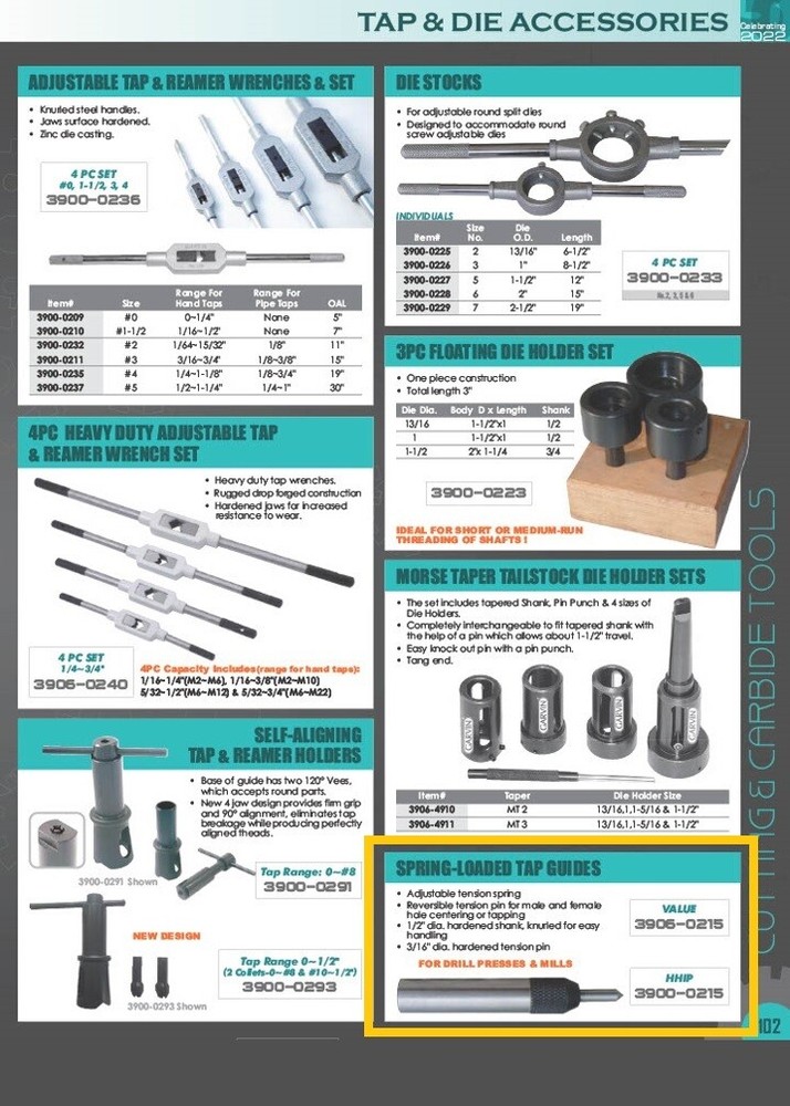 SPRING-LOADED TAP GUIDE (3900-0215)
