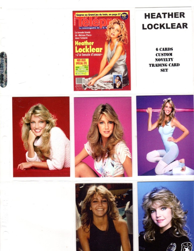 HEATHER LOCKLEAR     CUSTOM   NOVELTY  TRADING CARD 6 CARDS  SET