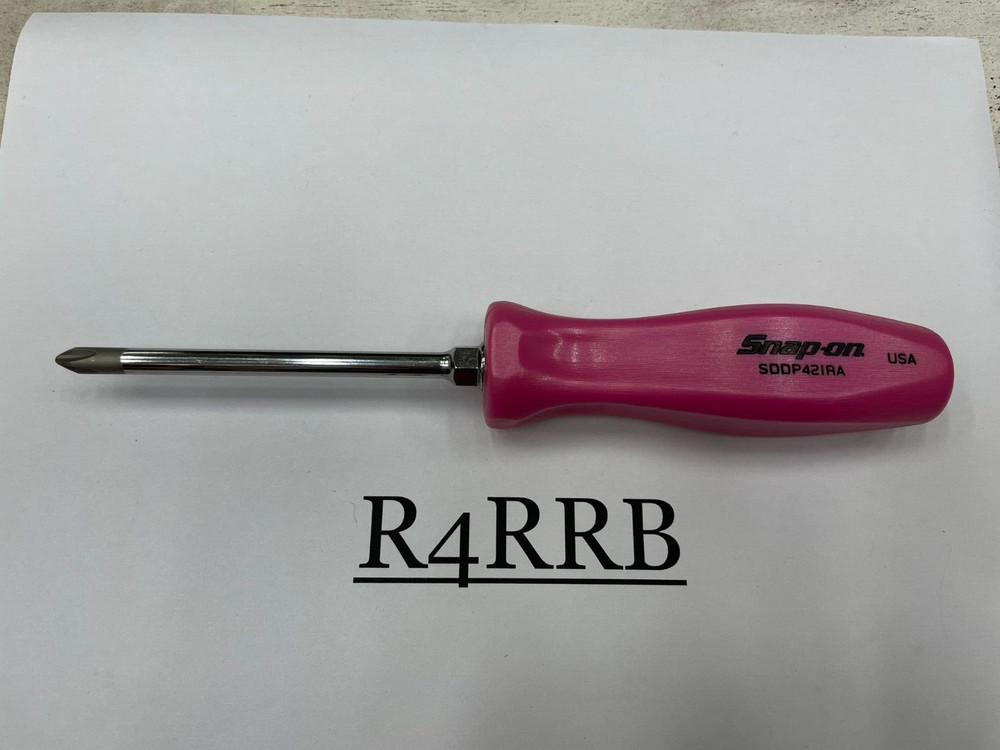 Snap-on Tools NEW 2pc PEARL PINK Hard Handle Flat Phillips Head Screwdriver Set