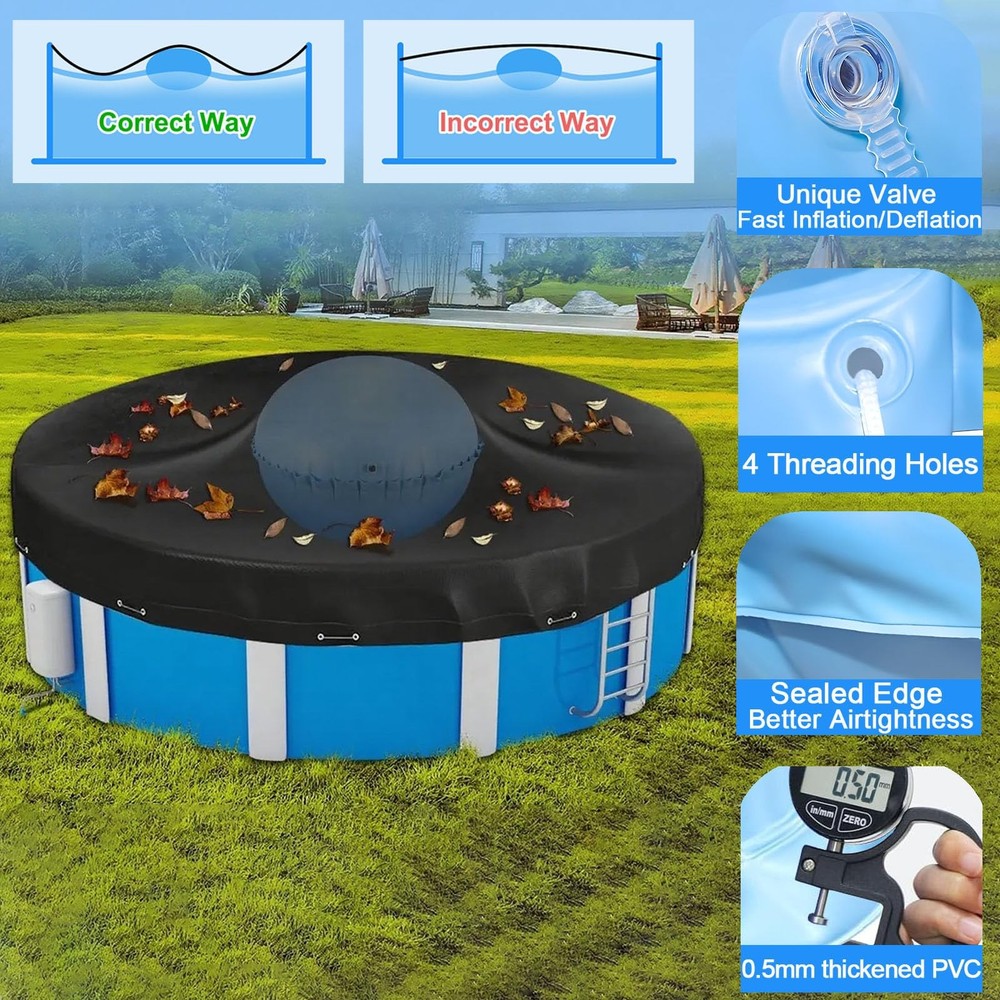 Pool Pillows for Above Ground Pools, Ultra Thick & Durable Resistant