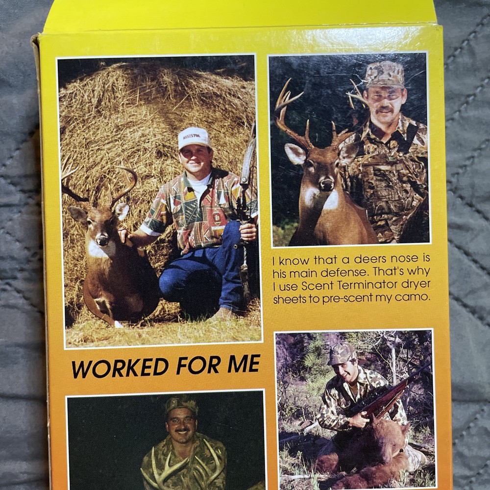 20 Pack Scent Terminator Cedar Earth Formula Dryer Sheets for Hunting Clothes