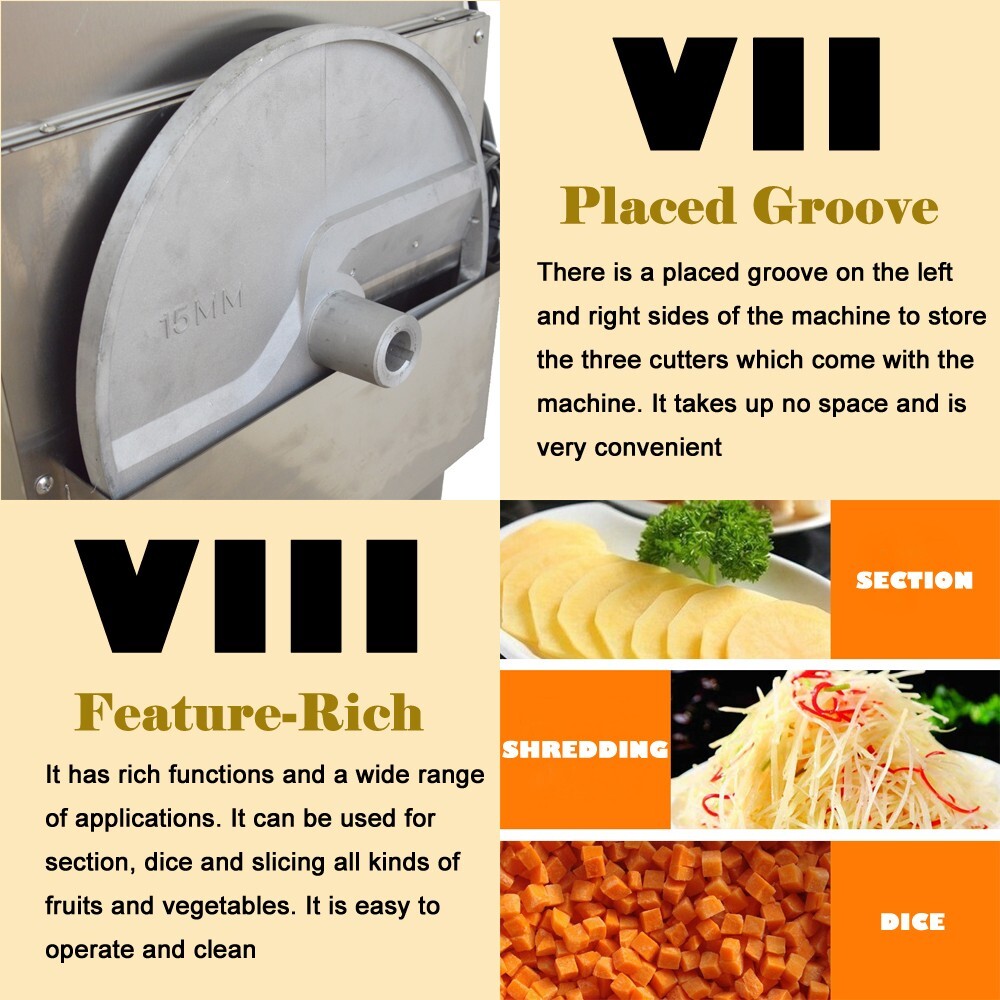 Multifunction Electric Fruit Vegetable Cutter Slicing/Shredding/Dicing Machine