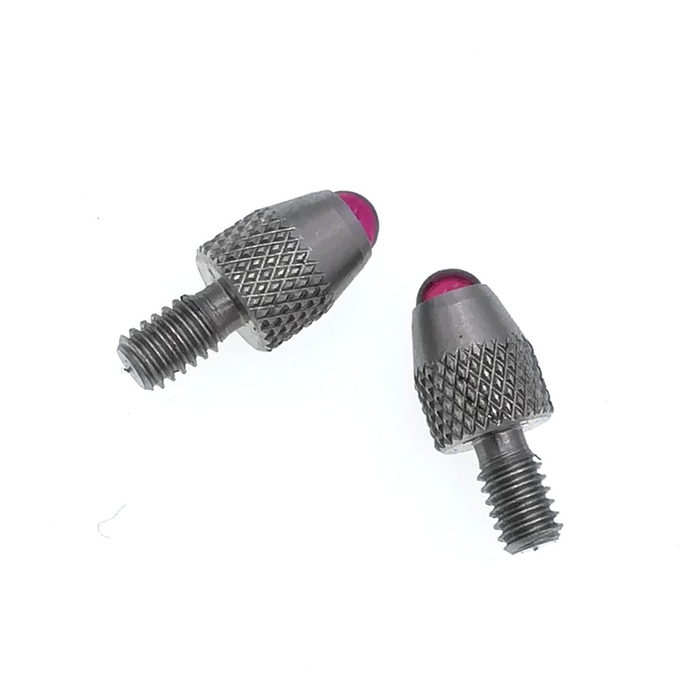 2 Ruby Ball Contact Points For Starrett Mitutoyo Inch Indicator 4-48 UNF