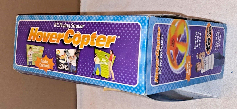 Hover Copter RC Flying Saucer, 49 MHz, Lights, Controller, NEW