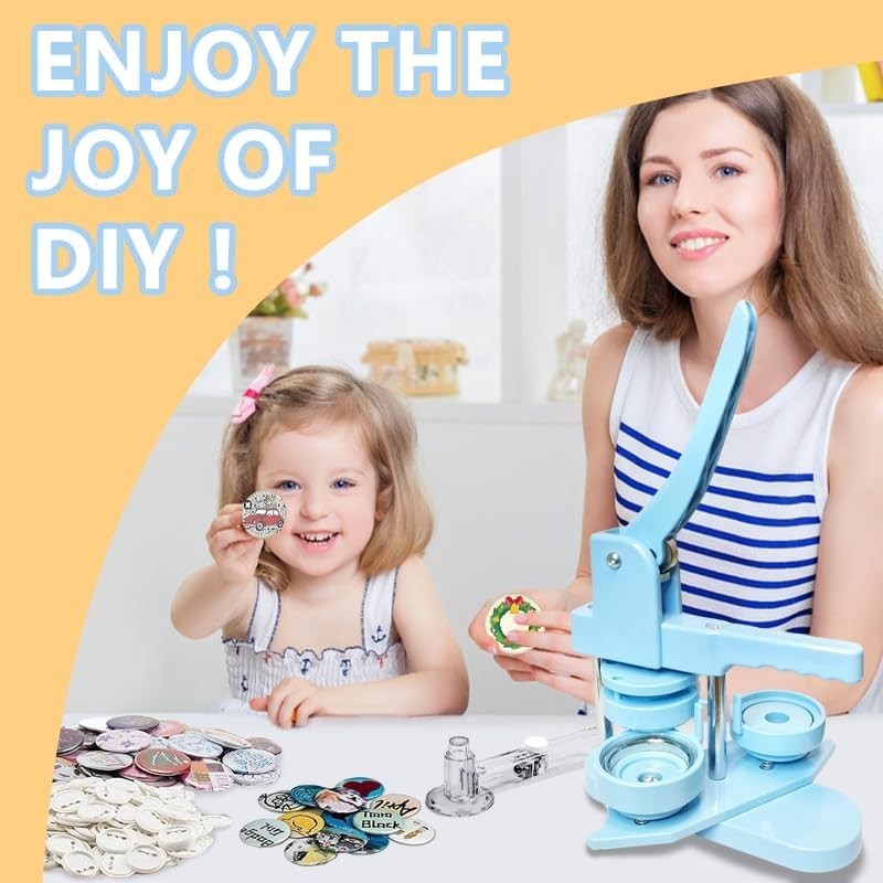 Button Maker Machine, Button Pin Maker 3rd Gen Installation-Free DIY, Button ...