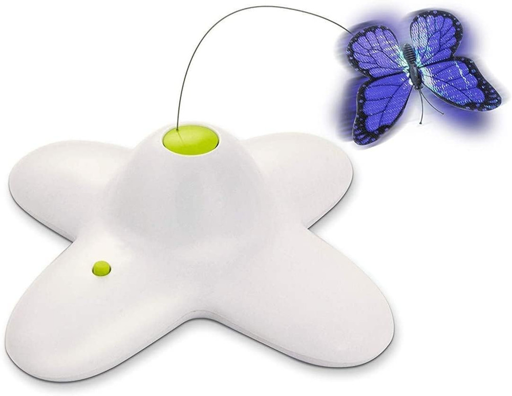 Cat Toys Interactive Butterfly Flutter Bug Cat Automatic Toy Stimulating Kitty T