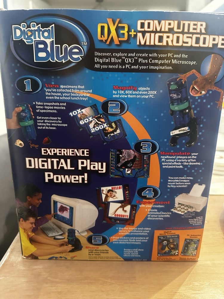 Digital Blue QX3+ Computer Microscope with Software New in Box (NIB)