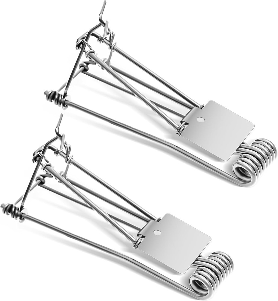 2-Pack Outdoor Gopher & Mole Trap, Weather Resistant, Easy Set – Silver