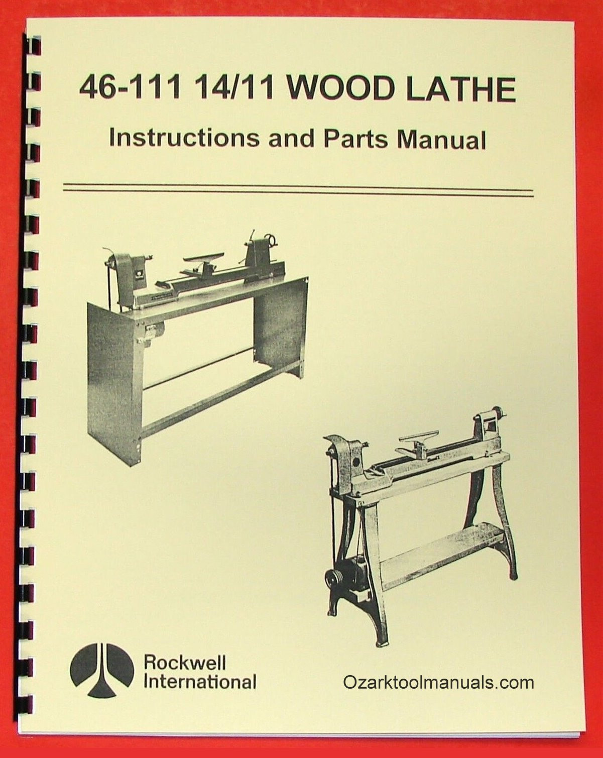 ROCKWELL 46-111 & 46-150 Wood Lathe Owners Operator & Parts Manual 0607