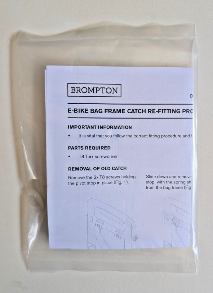 Brompton E-Bike Frame Catch ONLY