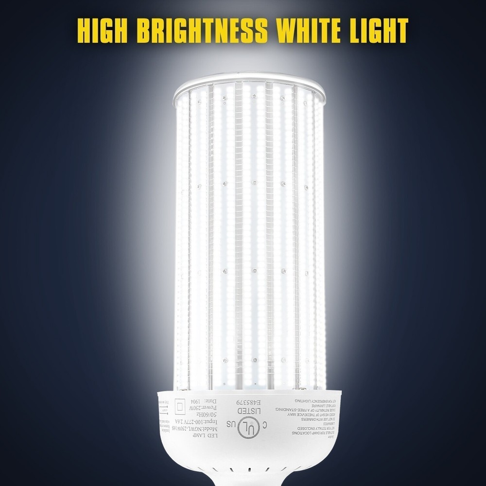 250W LED Corn Light Bulb E39 Mogul Base Bulbs Warehouse Workshop Lighting 5000K