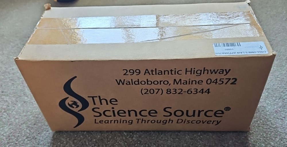 Science Source Visual Coulombs Law Apparatus Inverse Square Attraction Repulsion