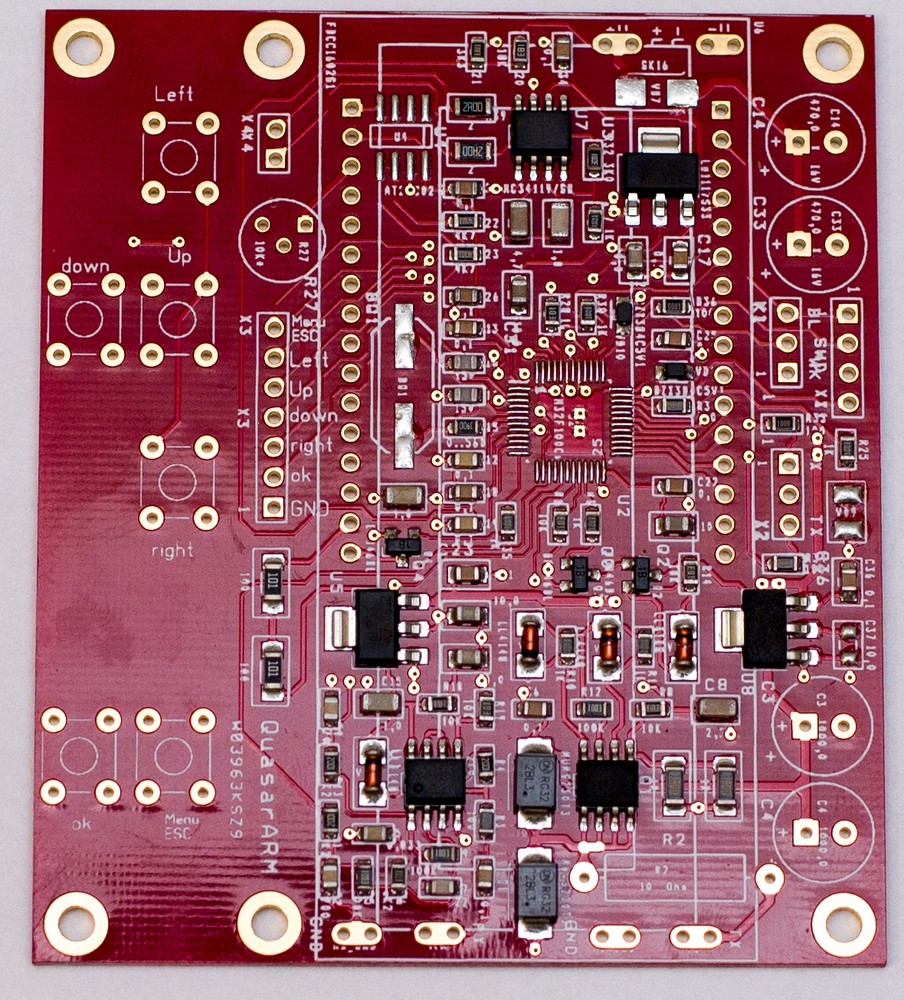 DIY ASSEMBLED PCB board Quasar ARM metal detector with components