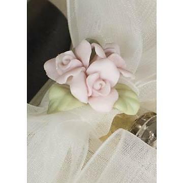 Porcelain Rose Bouquet Wedding Cake Server Set