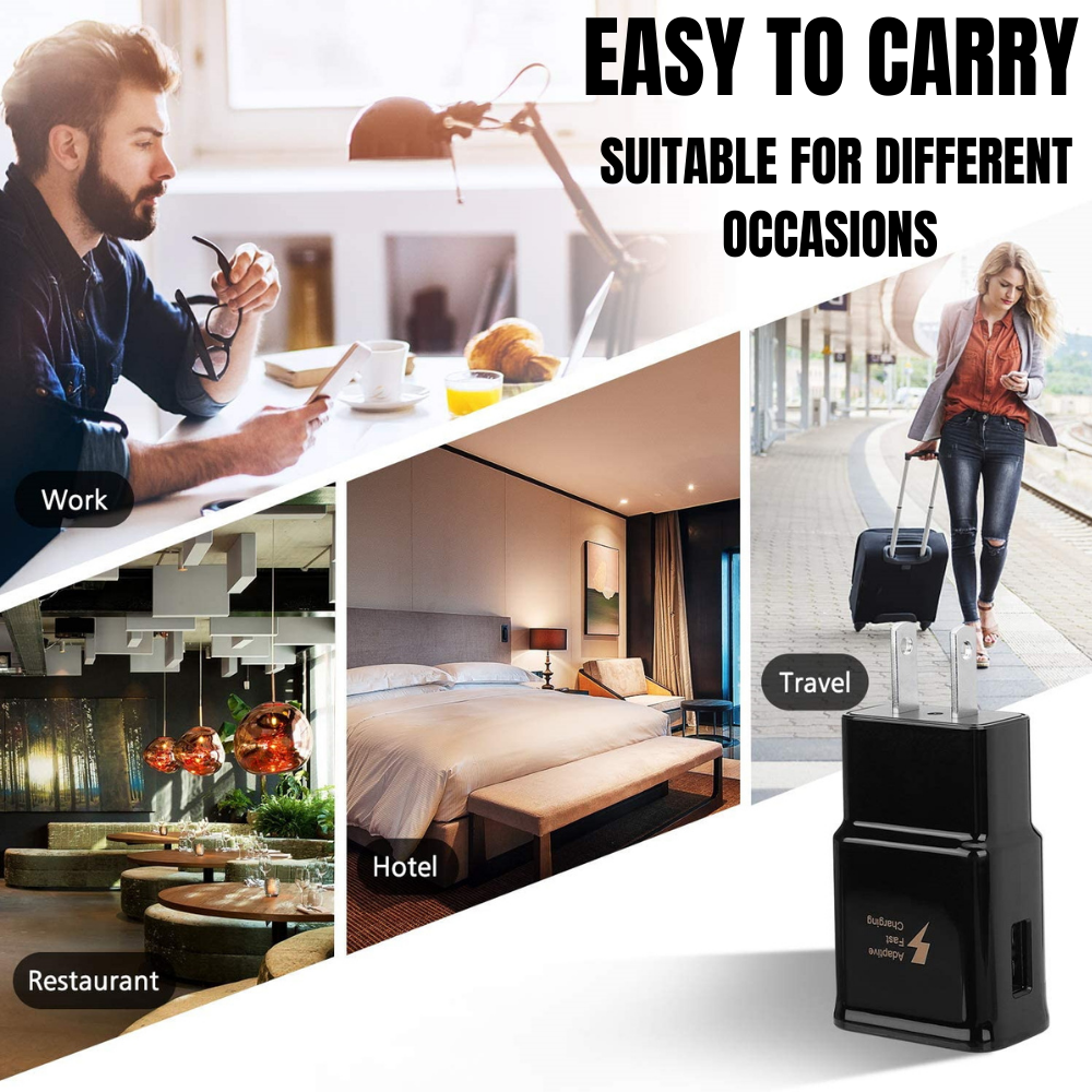 5 Pack Adaptive Rapid Fast Charging Wall USB Charger Adapter US Plug For Samsung