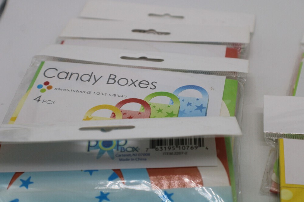 Pop Box Decorative Paper Candy/Gable Boxes 6 Ct Gable and 16 ct Candy Boxes